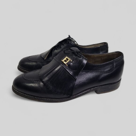 Vintage Footjoy FJs Black Kiltie Golf Shoes - Picture 3 of 10